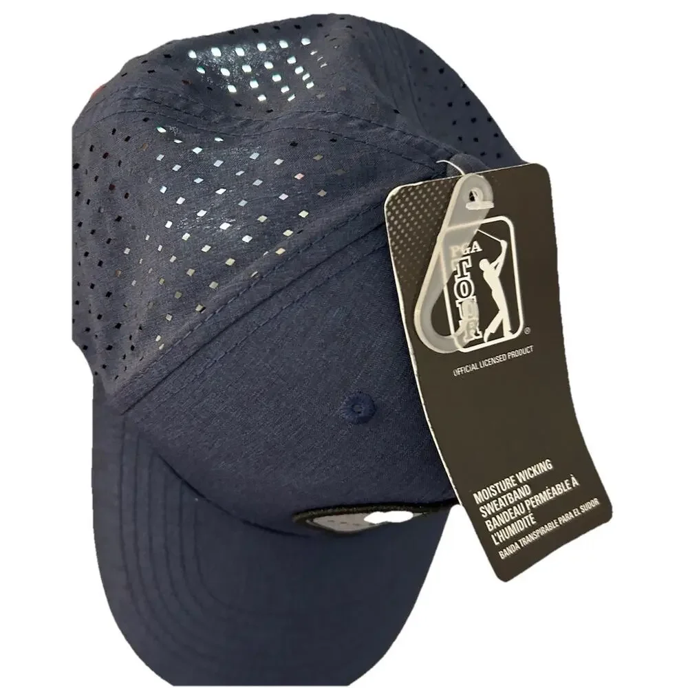 NEW PGA Pro Series Golf Hat Baseball Cap Solid Navy Blue Tour Championships NWT